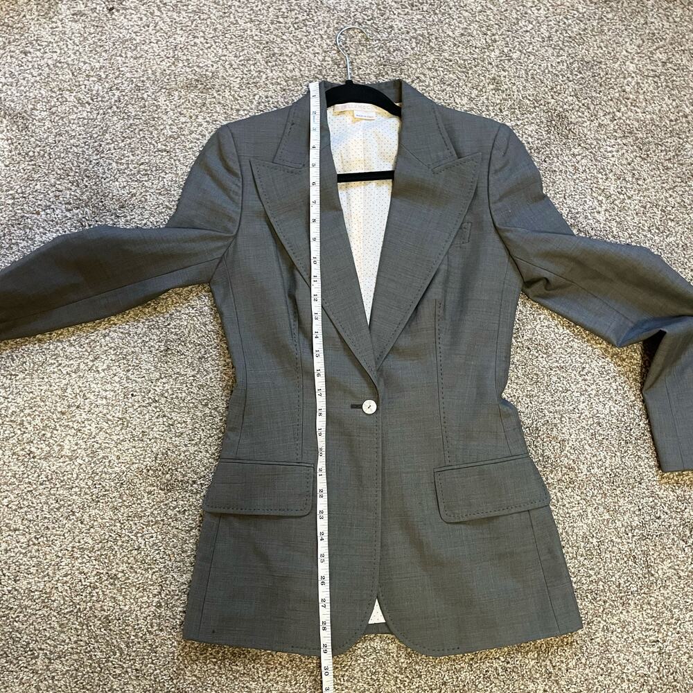 Stella McCartney Gray One Button Blazer Size 40 - Picture 7 of 11